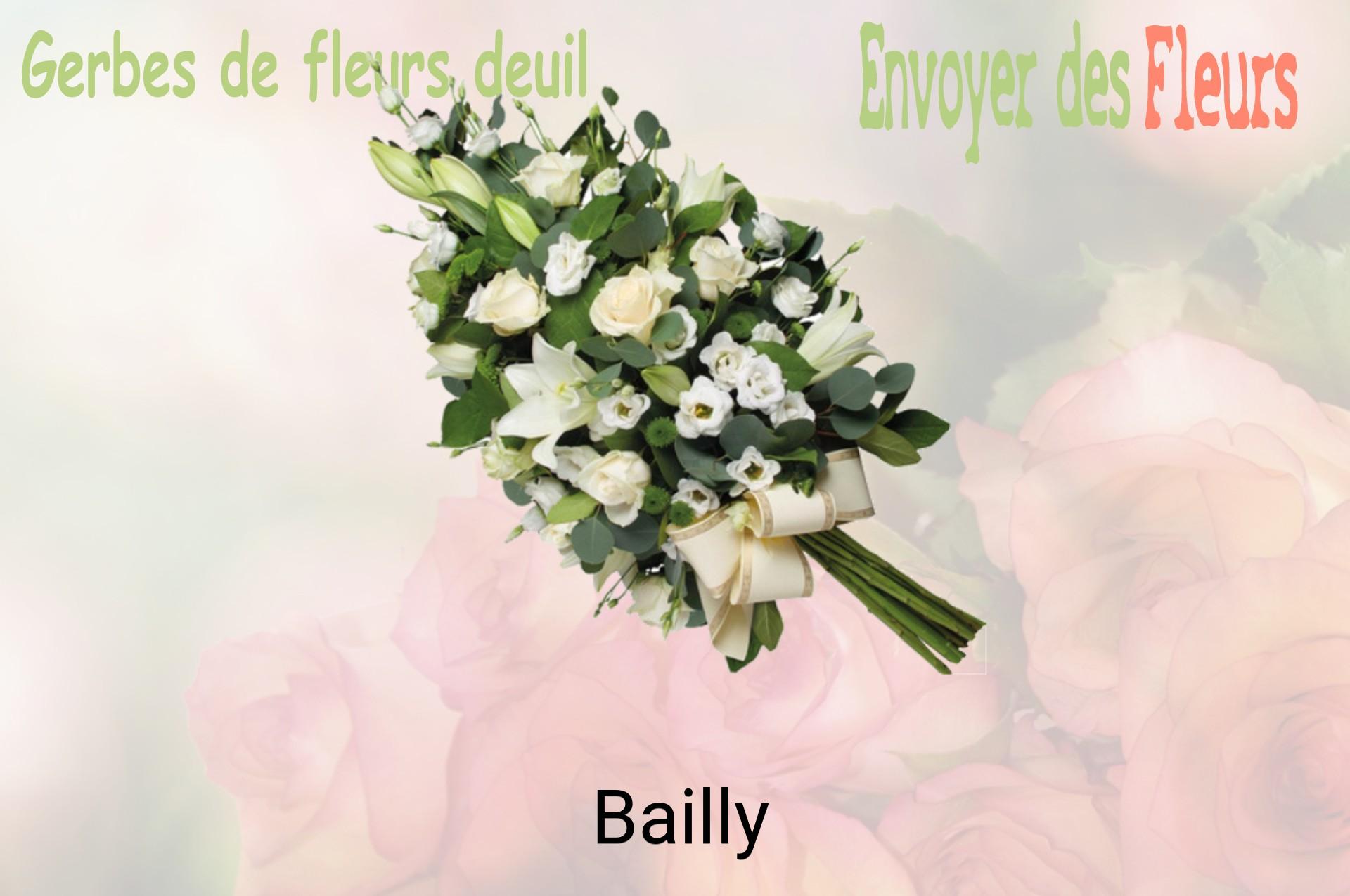 Gerbe de fleurs de deuil livrée à Bailly